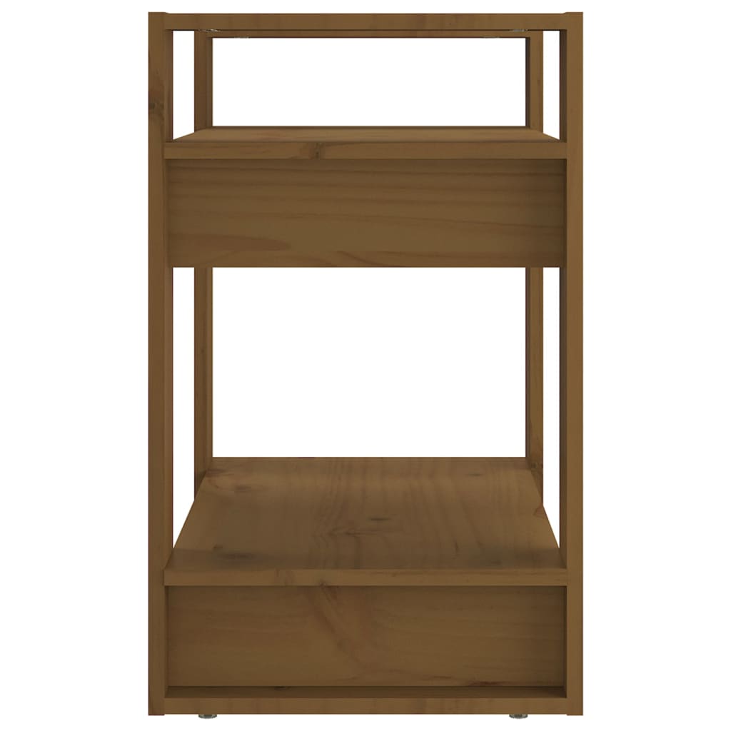 Bibliothèque/Cloison Marron miel 60x35x57 cm Bois massif - XIOS