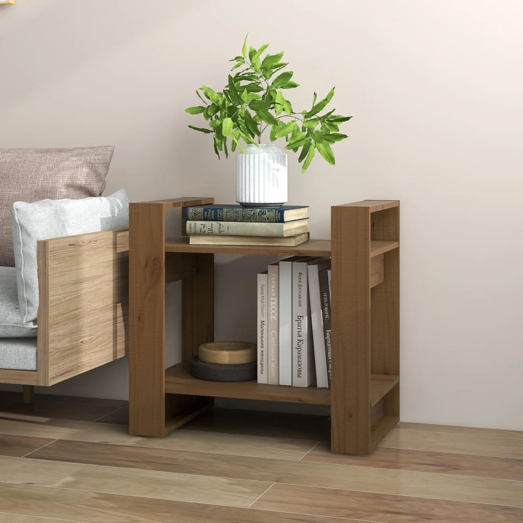 Bibliothèque/Cloison Marron miel 60x35x57 cm Bois massif - XIOS