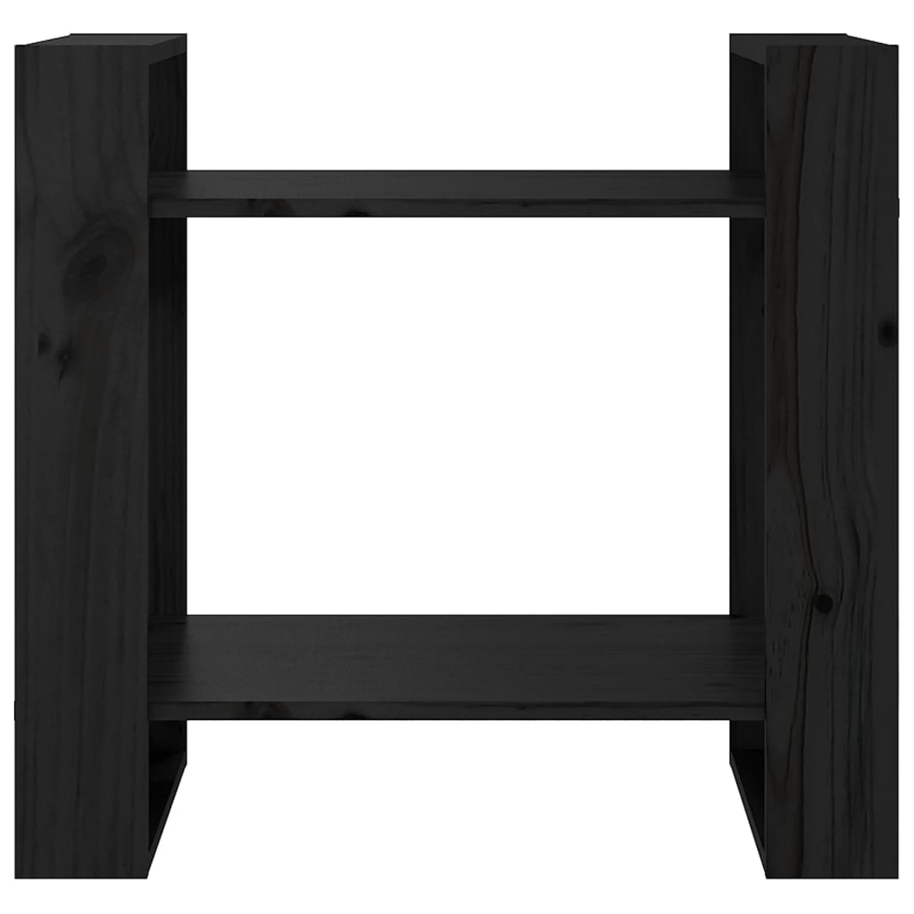 Bibliothèque/Séparateur de pièce Noir 60x35x57 cm Pin massif - XIOS