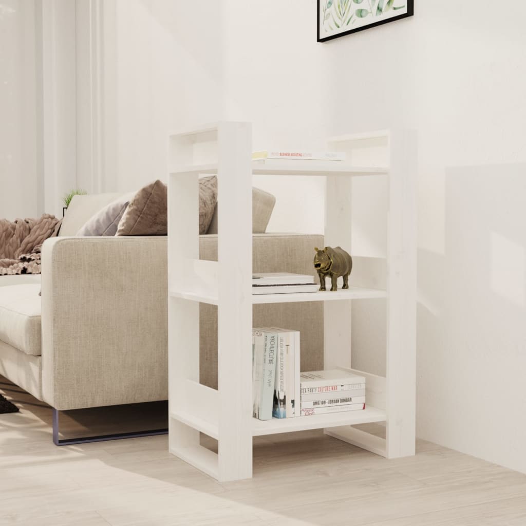 Bibliothèque/Séparateur de pièce Blanc 60x35x91 cm Bois de pin - XIOS