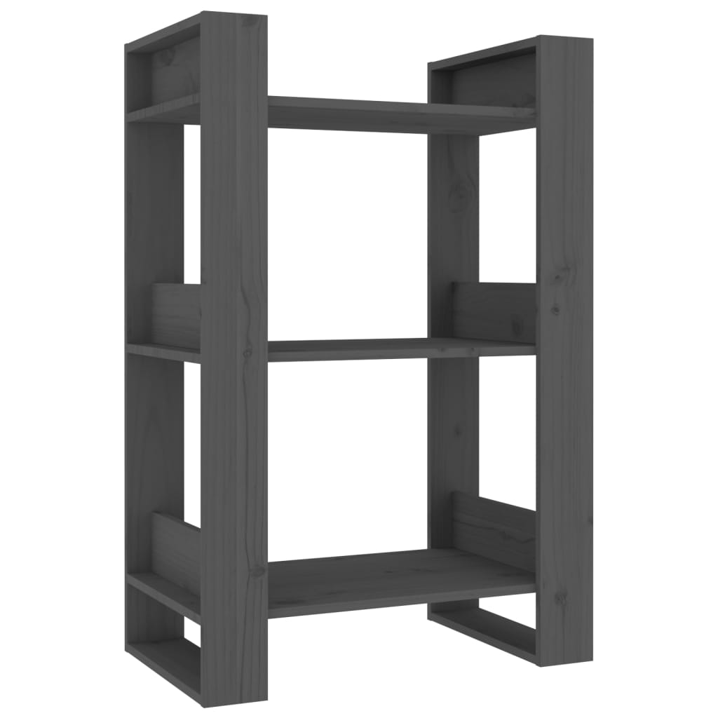 Bibliothèque/Séparateur de pièce Gris 60x35x91 cm Pin massif - XIOS