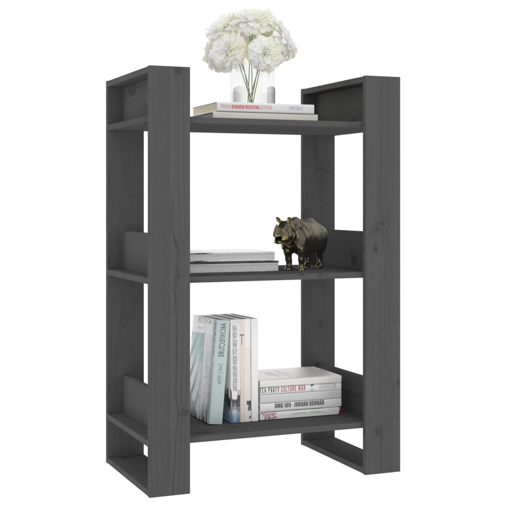 Bibliothèque/Séparateur de pièce Gris 60x35x91 cm Pin massif - XIOS