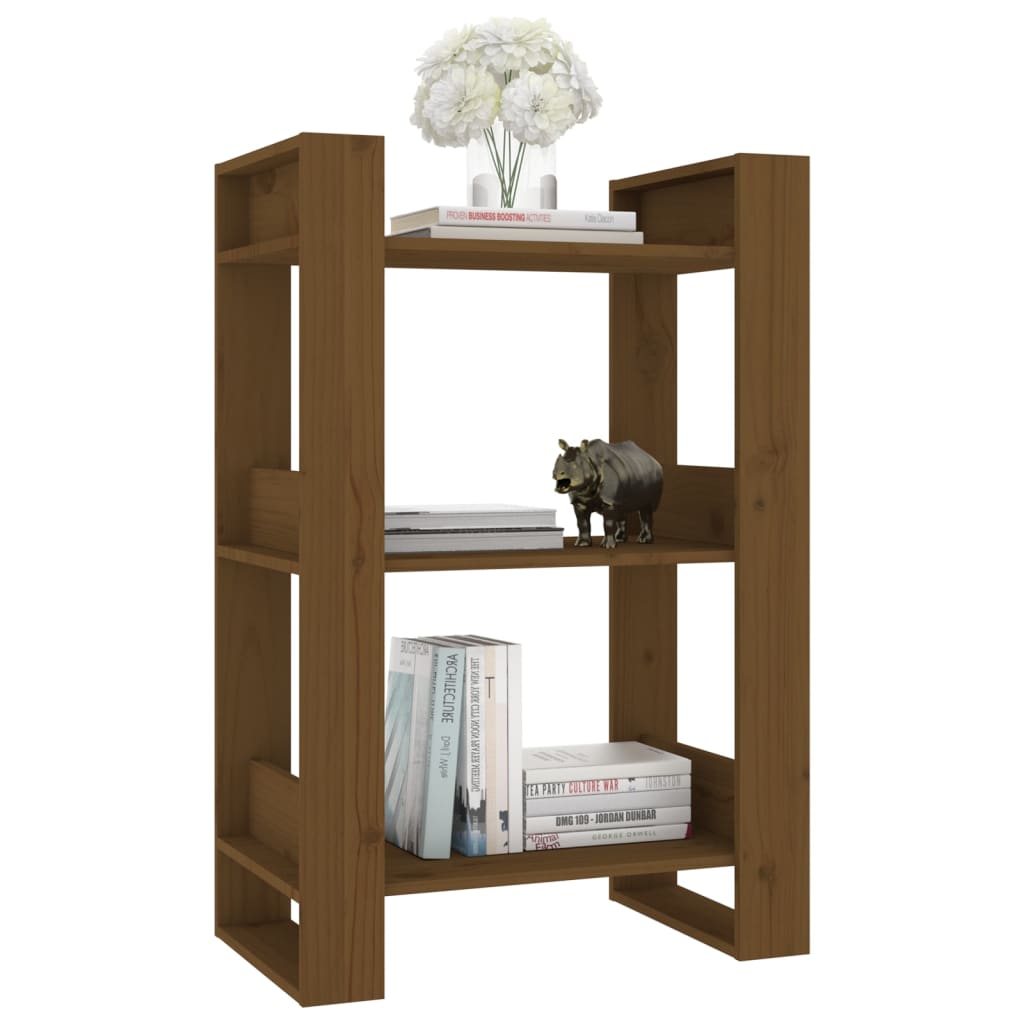 Bibliothèque/Cloison Marron miel 60x35x91 cm Bois massif - XIOS