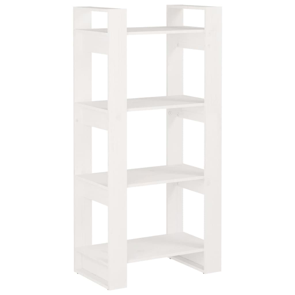 Bibliothèque/Séparateur de pièce Blanc 60x35x125 cm Bois massif - XIOS