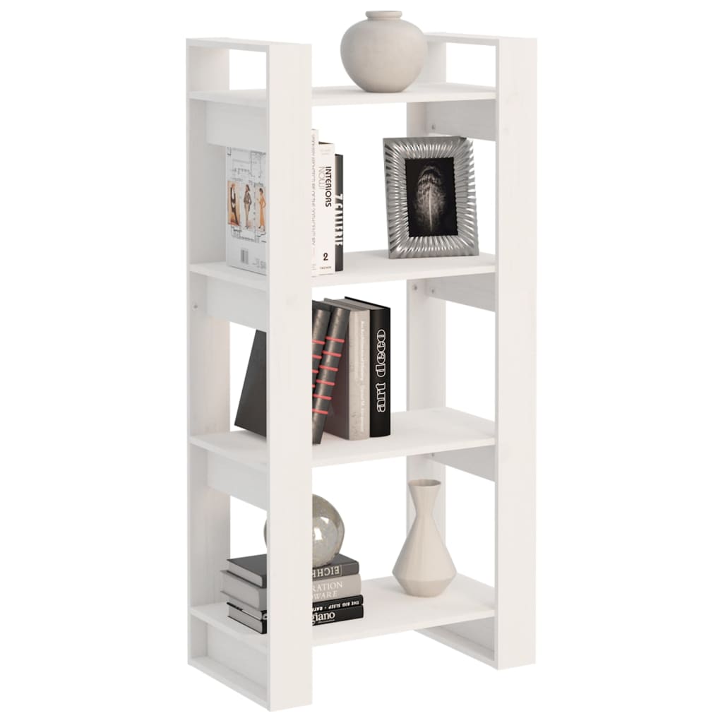 Bibliothèque/Séparateur de pièce Blanc 60x35x125 cm Bois massif - XIOS