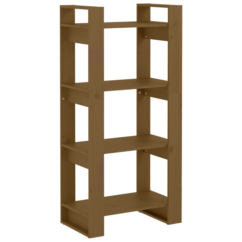 Bibliothèque/Cloison Marron miel 60x35x125 cm Bois massif - XIOS