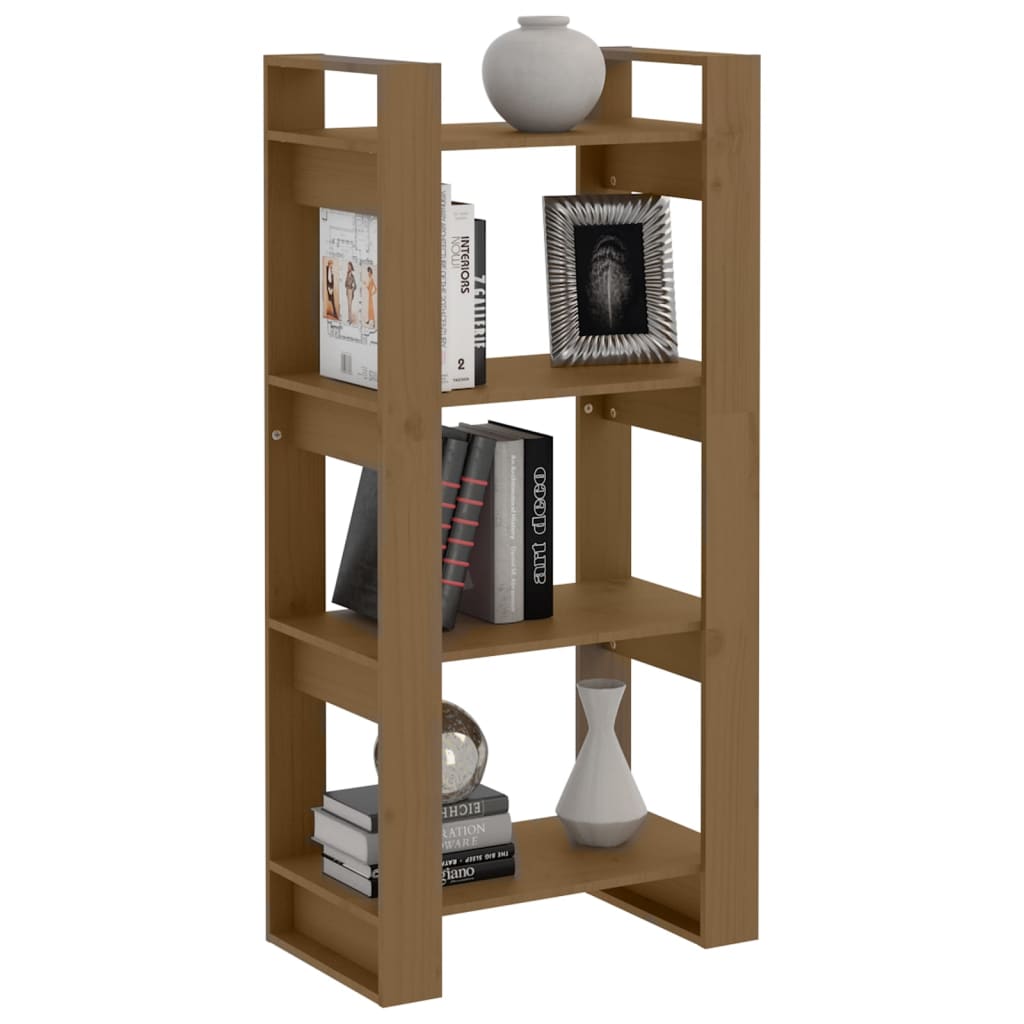 Bibliothèque/Cloison Marron miel 60x35x125 cm Bois massif - XIOS