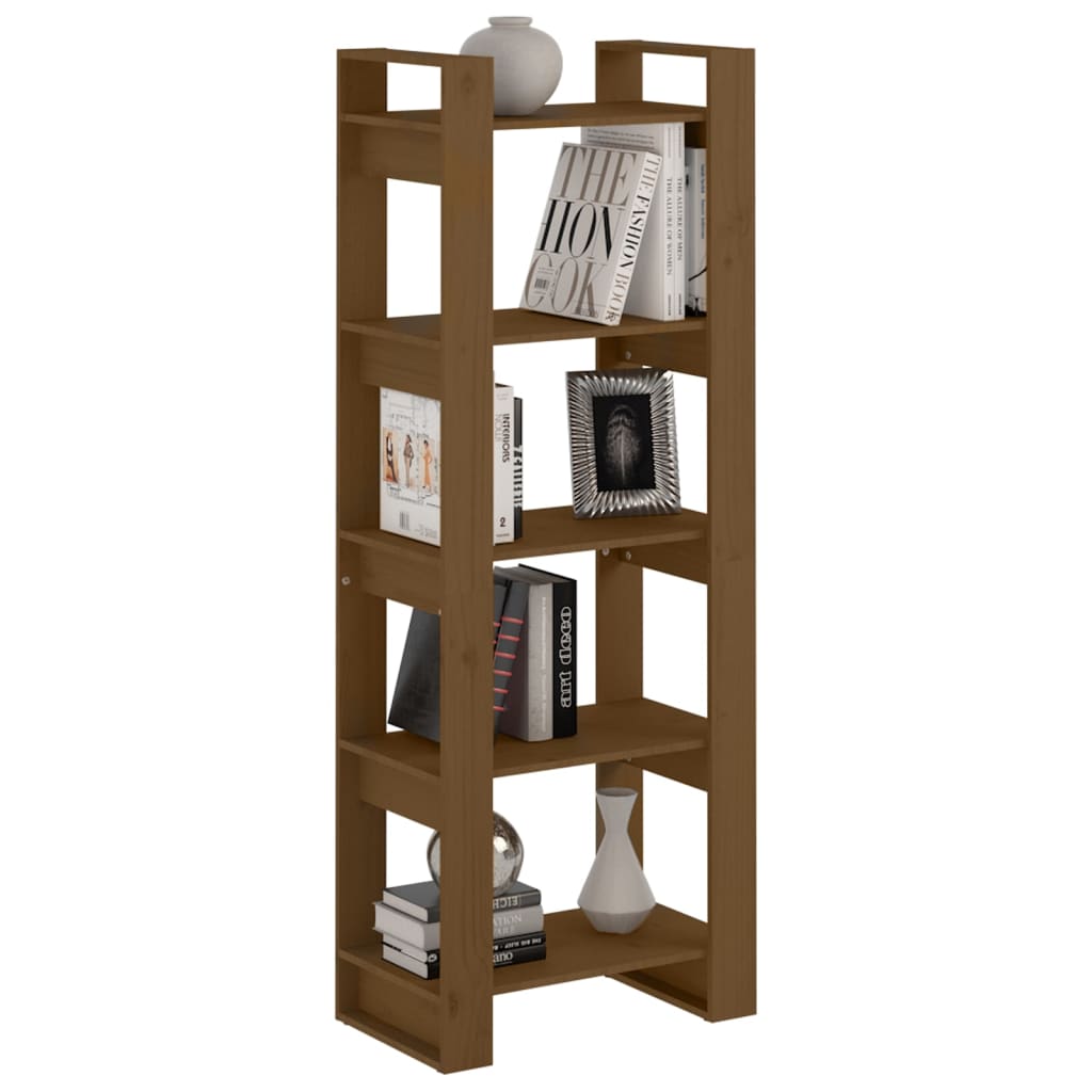 Bibliothèque/Cloison Marron miel 60x35x160 cm Bois massif - XIOS