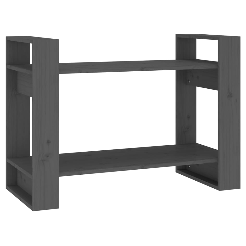 Bibliothèque/Séparateur de pièce Gris 80x35x56,5 cm Pin solide - XIOS