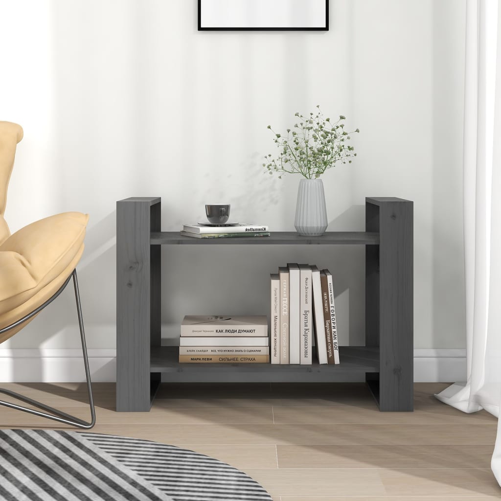 Bibliothèque/Séparateur de pièce Gris 80x35x56,5 cm Pin solide - XIOS