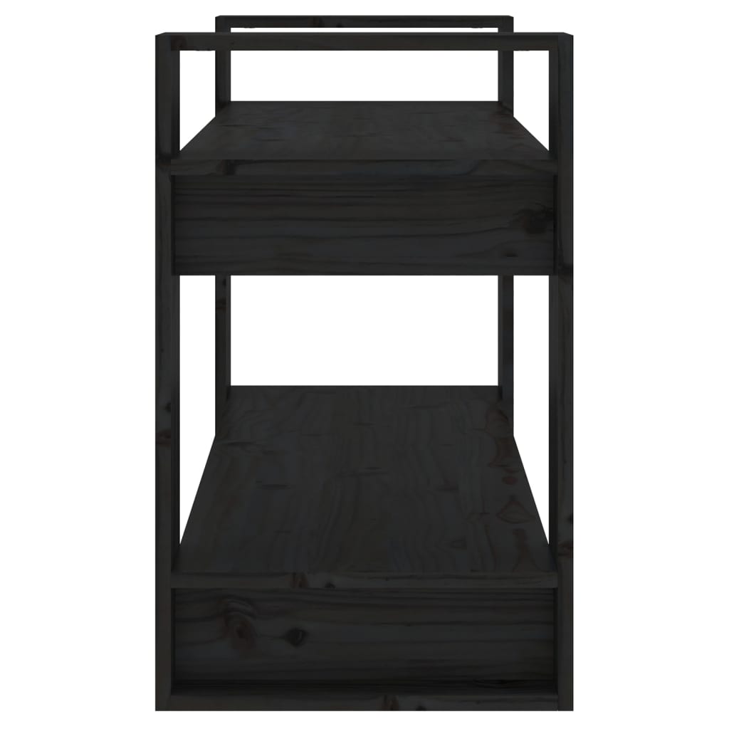 Bibliothèque/Séparateur de pièce Noir 80x35x56,5 cm Pin massif - XIOS