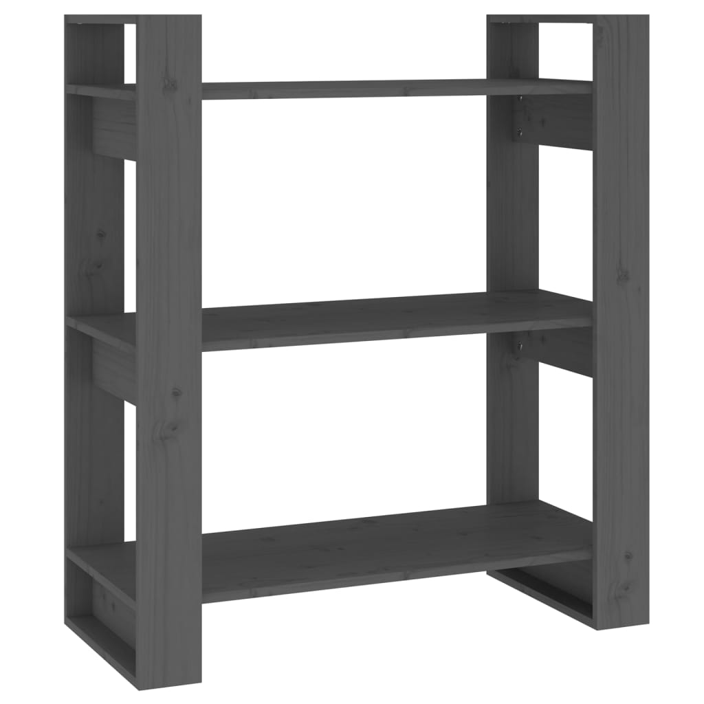 Bibliothèque/Séparateur de pièce Gris 80x35x91 cm Pin solide - XIOS