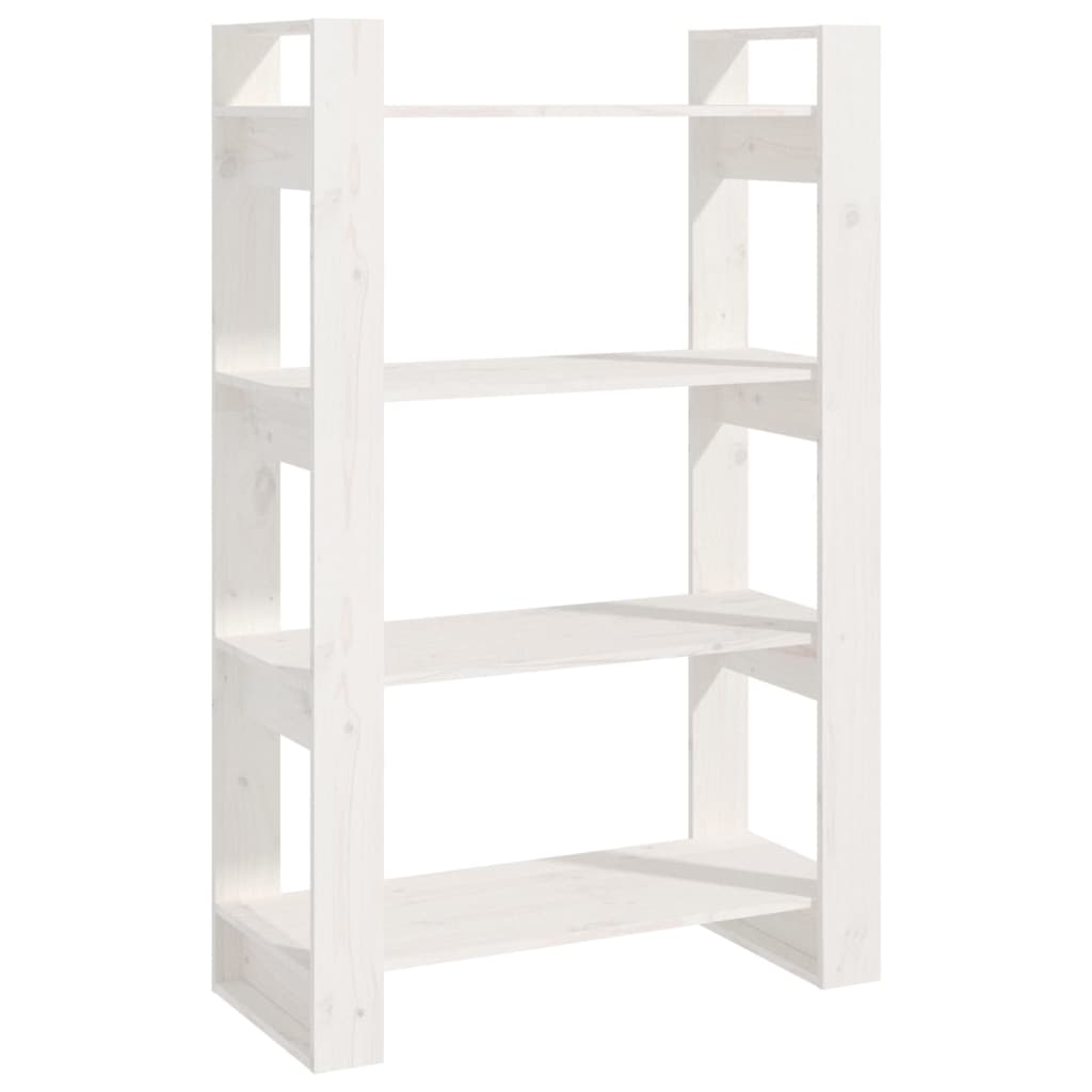 Bibliothèque/Séparateur de pièce Blanc 80x35x125 cm Pin massif - XIOS