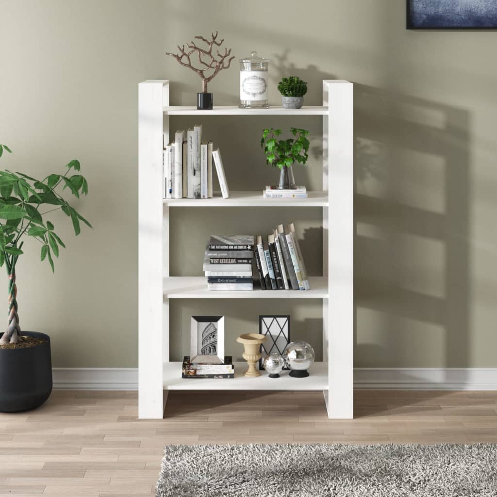 Bibliothèque/Séparateur de pièce Blanc 80x35x125 cm Pin massif - XIOS