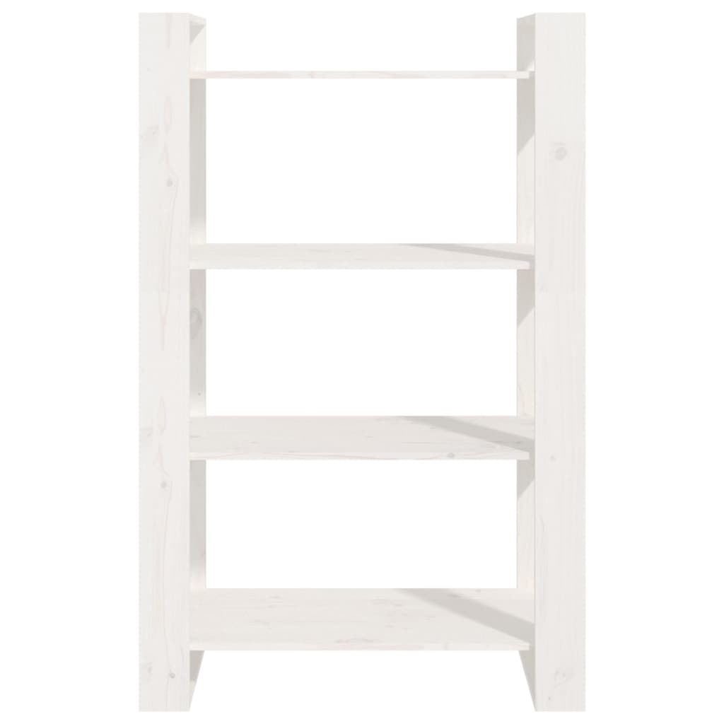 Bibliothèque/Séparateur de pièce Blanc 80x35x125 cm Pin massif - XIOS