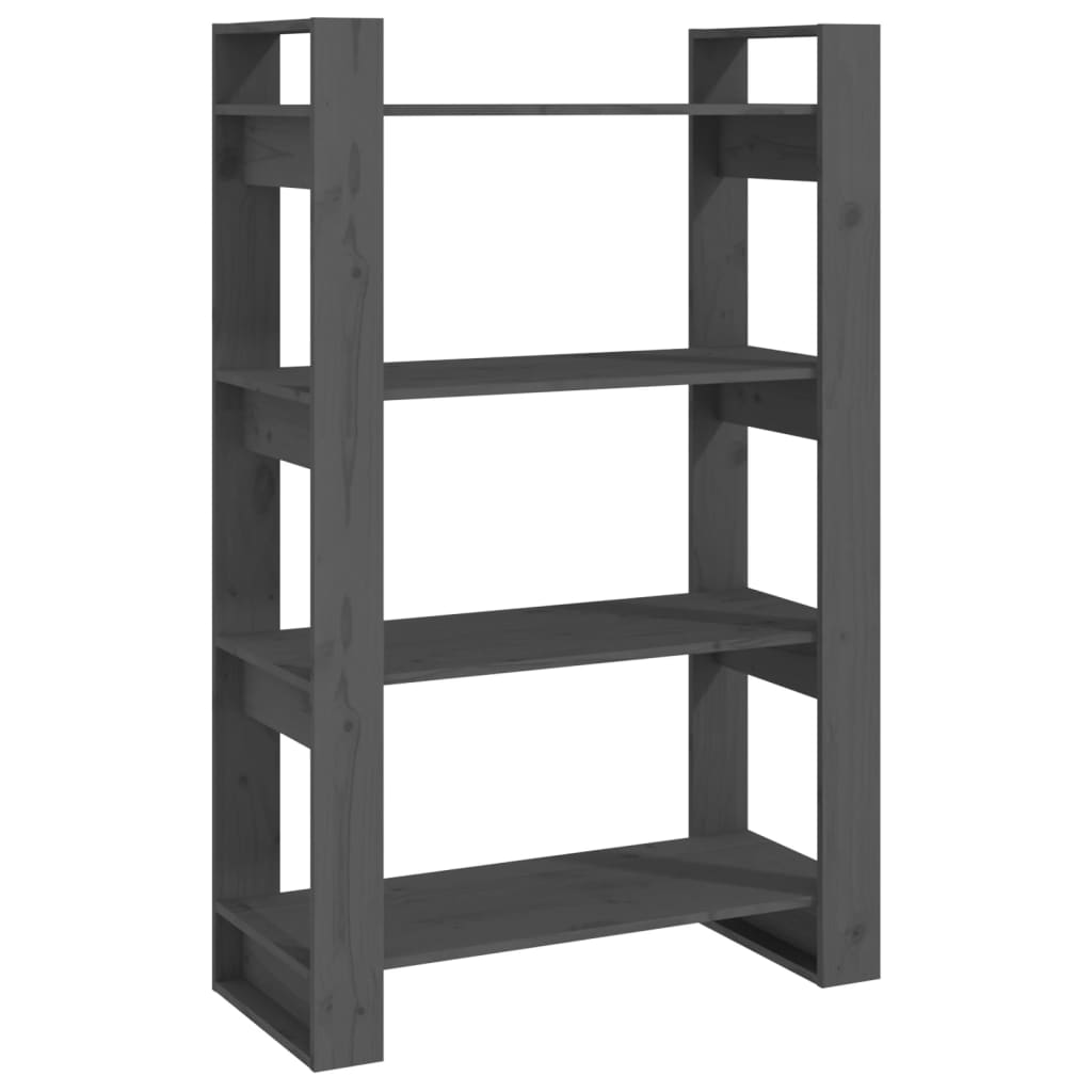 Bibliothèque/Séparateur de pièce Gris 80x35x125 cm Pin massif - XIOS