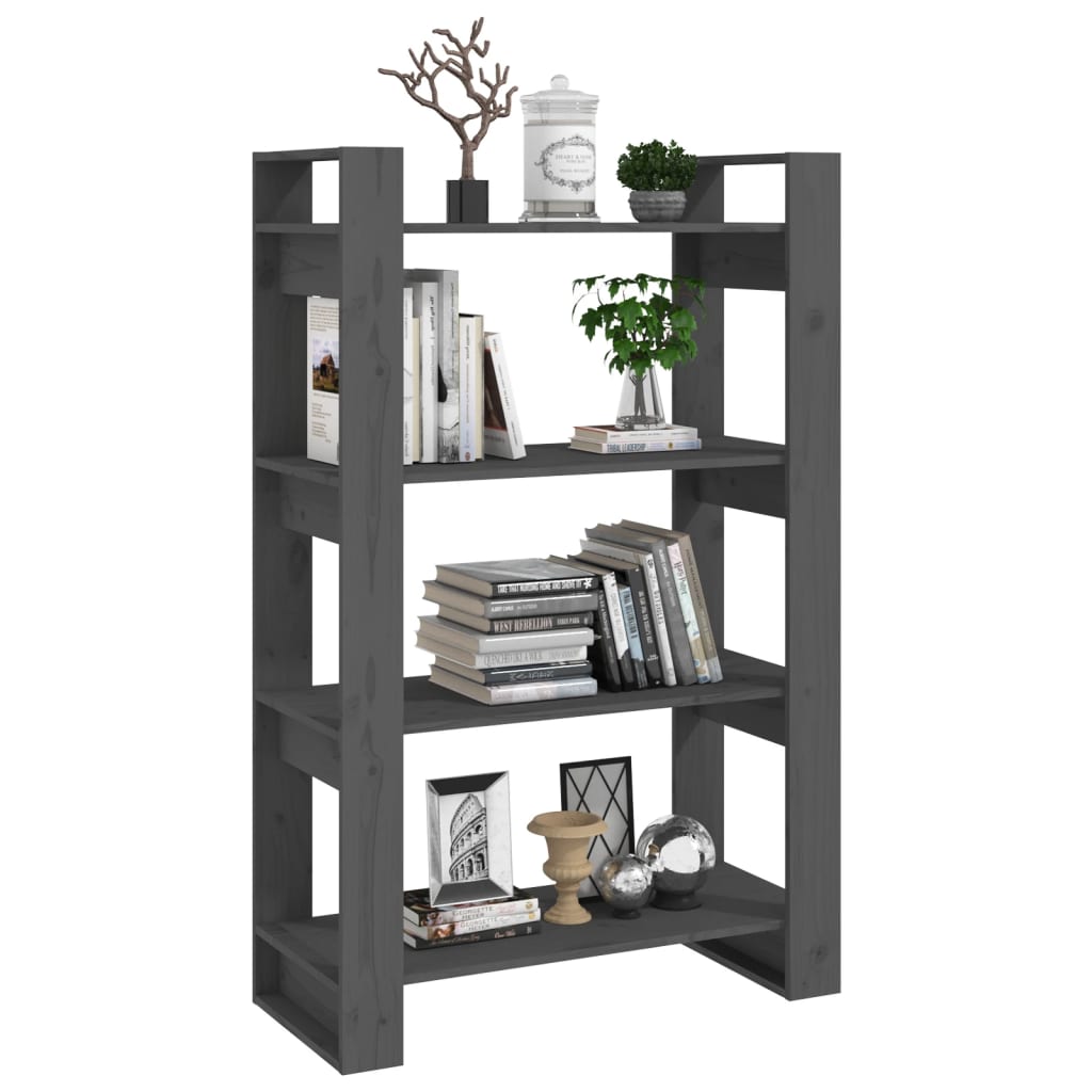 Bibliothèque/Séparateur de pièce Gris 80x35x125 cm Pin massif - XIOS