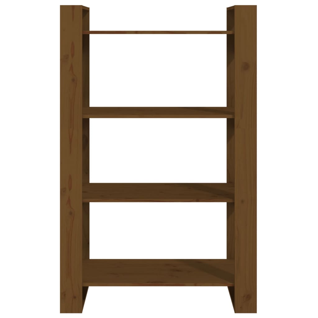 Bibliothèque/Cloison Marron miel 80x35x125 cm Bois massif - XIOS