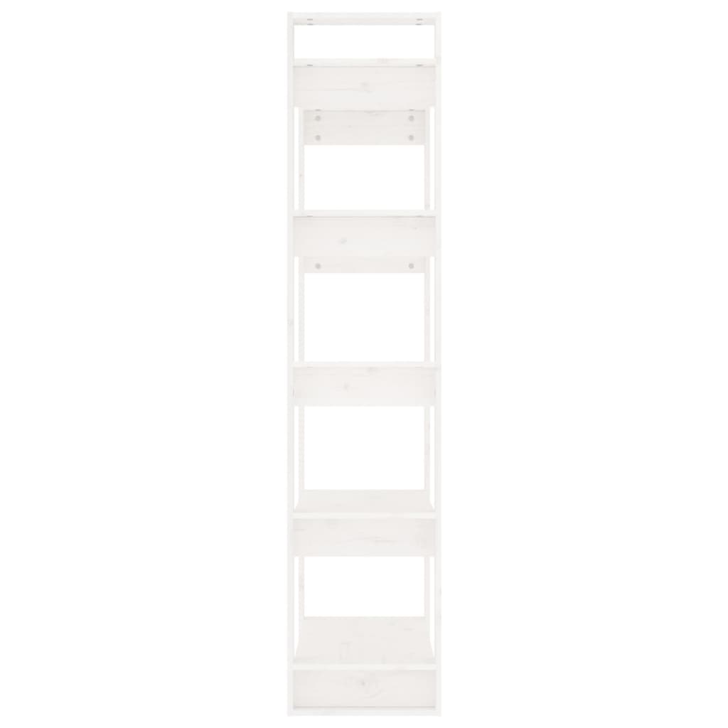 Bibliothèque/Séparateur de pièce Blanc 80x35x160 cm Bois massif - XIOS