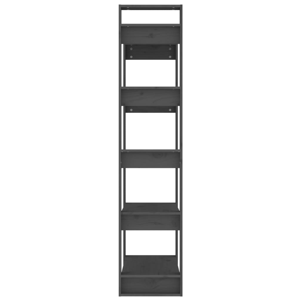 Bibliothèque/Séparateur de pièce Gris 80x35x160 cm Bois massif - XIOS