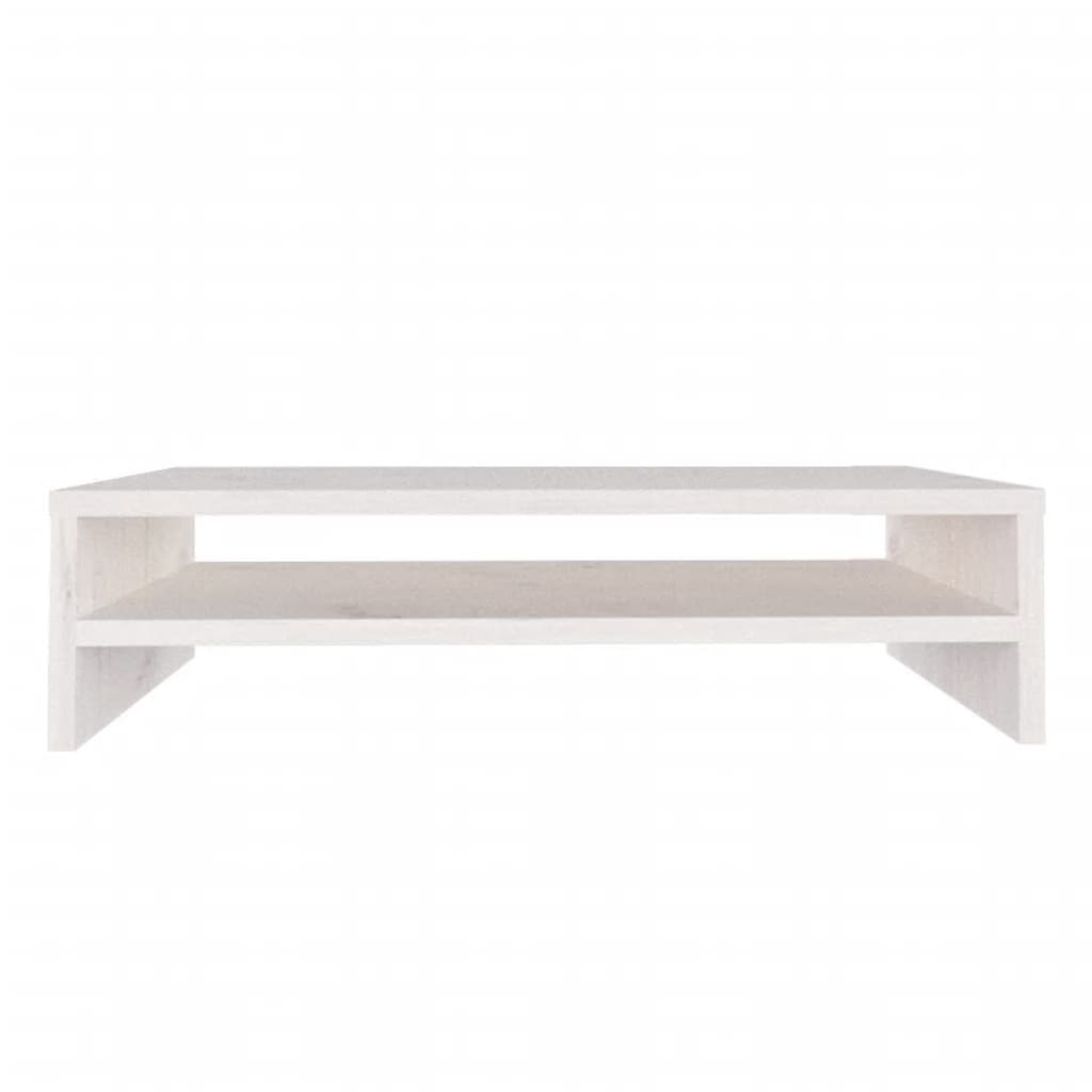Support de moniteur Blanc 50x24x13 cm Bois de pin solide - XIOS