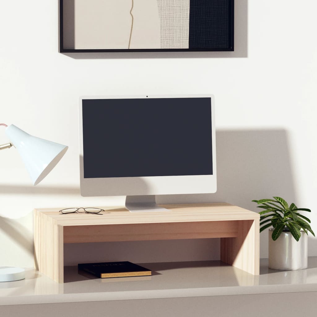 Support de moniteur 50x27x15 cm Bois de pin solide - XIOS