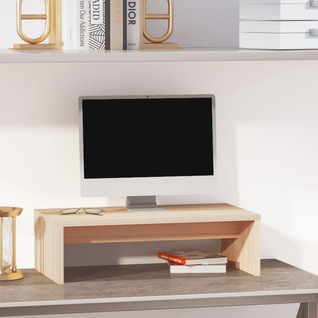Support de moniteur 50x27x15 cm Bois de pin solide - XIOS