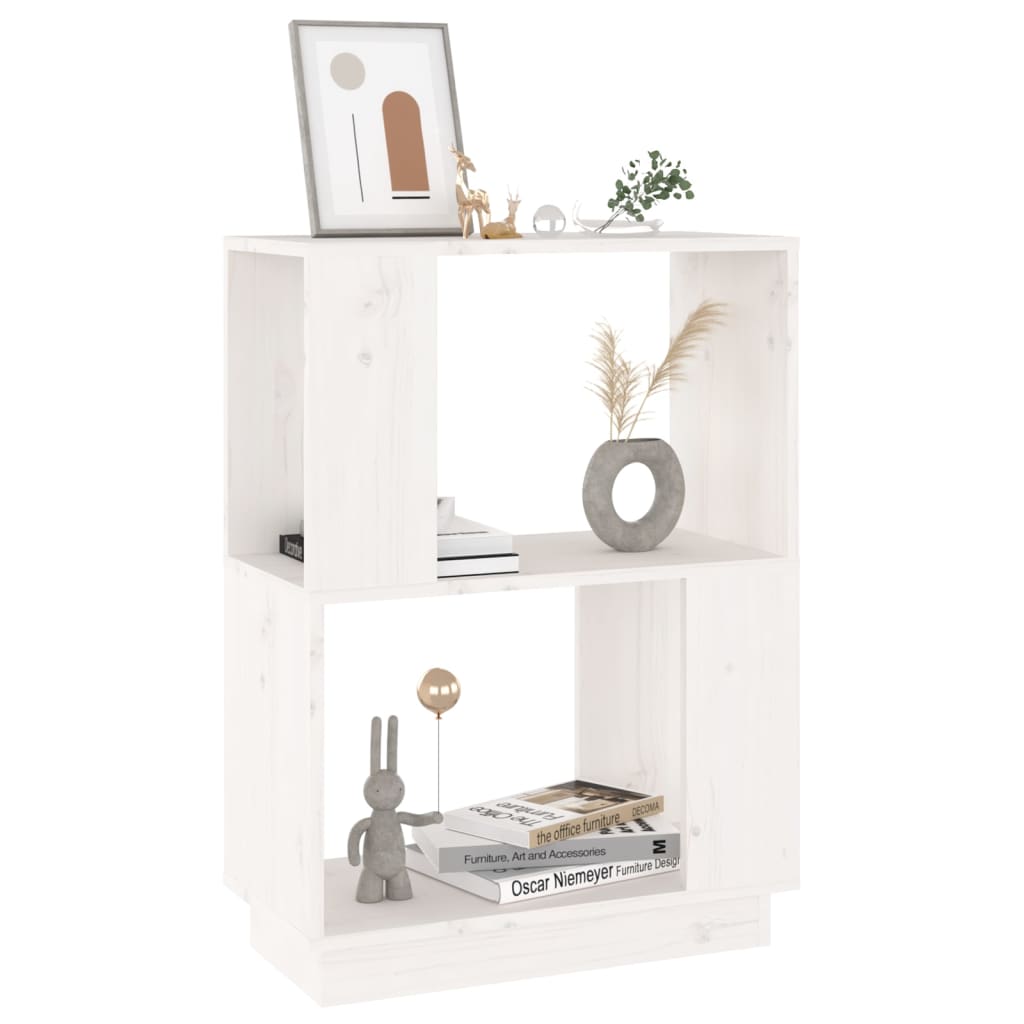 Bibliothèque/Séparateur de pièce Blanc 51x25x70 cm Pin solide - XIOS