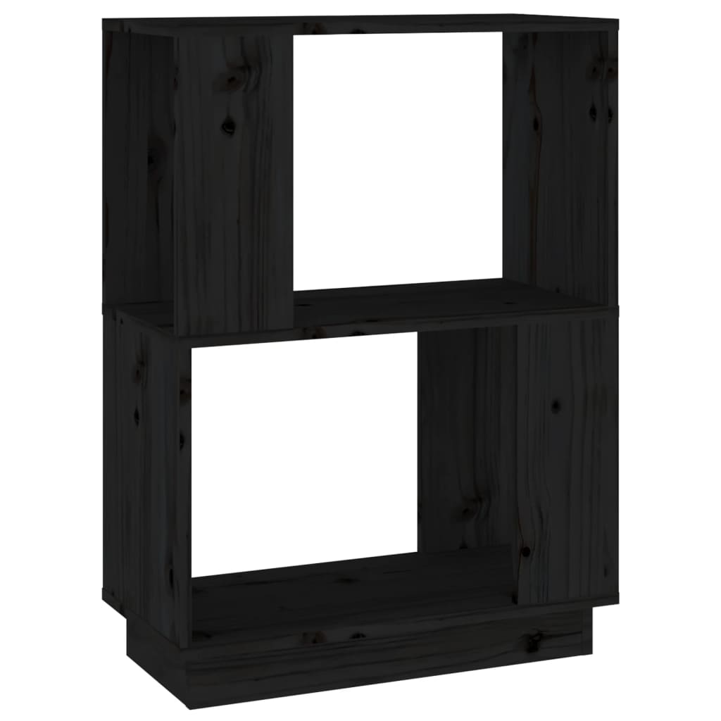 Bibliothèque/Séparateur de pièce Noir 51x25x70 cm Pin solide - XIOS