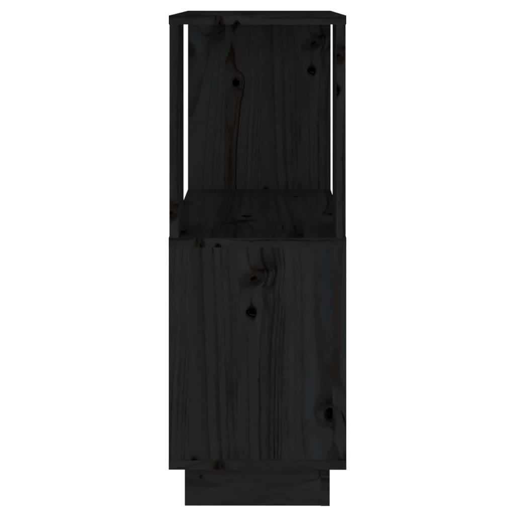 Bibliothèque/Séparateur de pièce Noir 51x25x70 cm Pin solide - XIOS