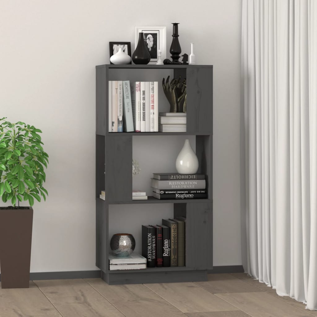 Bibliothèque/Séparateur de pièce Gris 51x25x101 cm Pin massif - XIOS