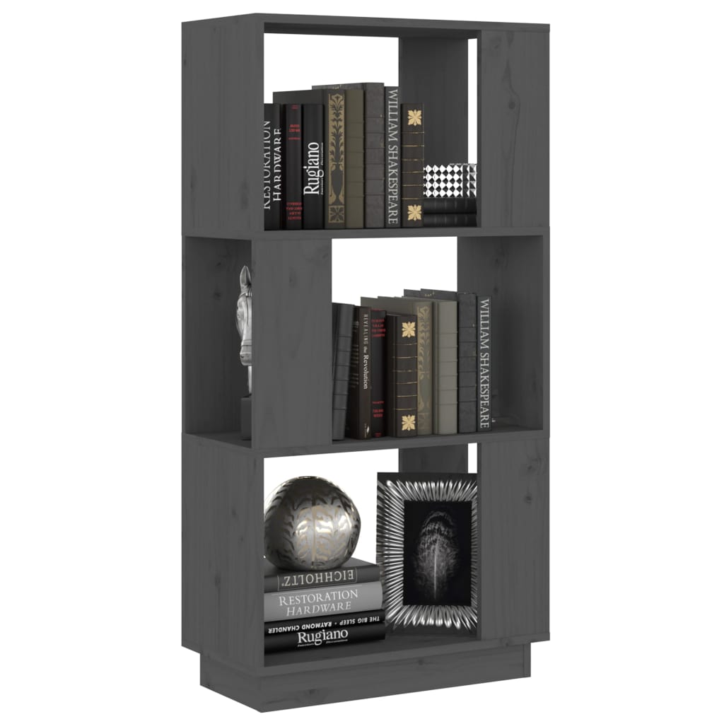 Bibliothèque/Séparateur de pièce Gris 51x25x101 cm Pin massif - XIOS