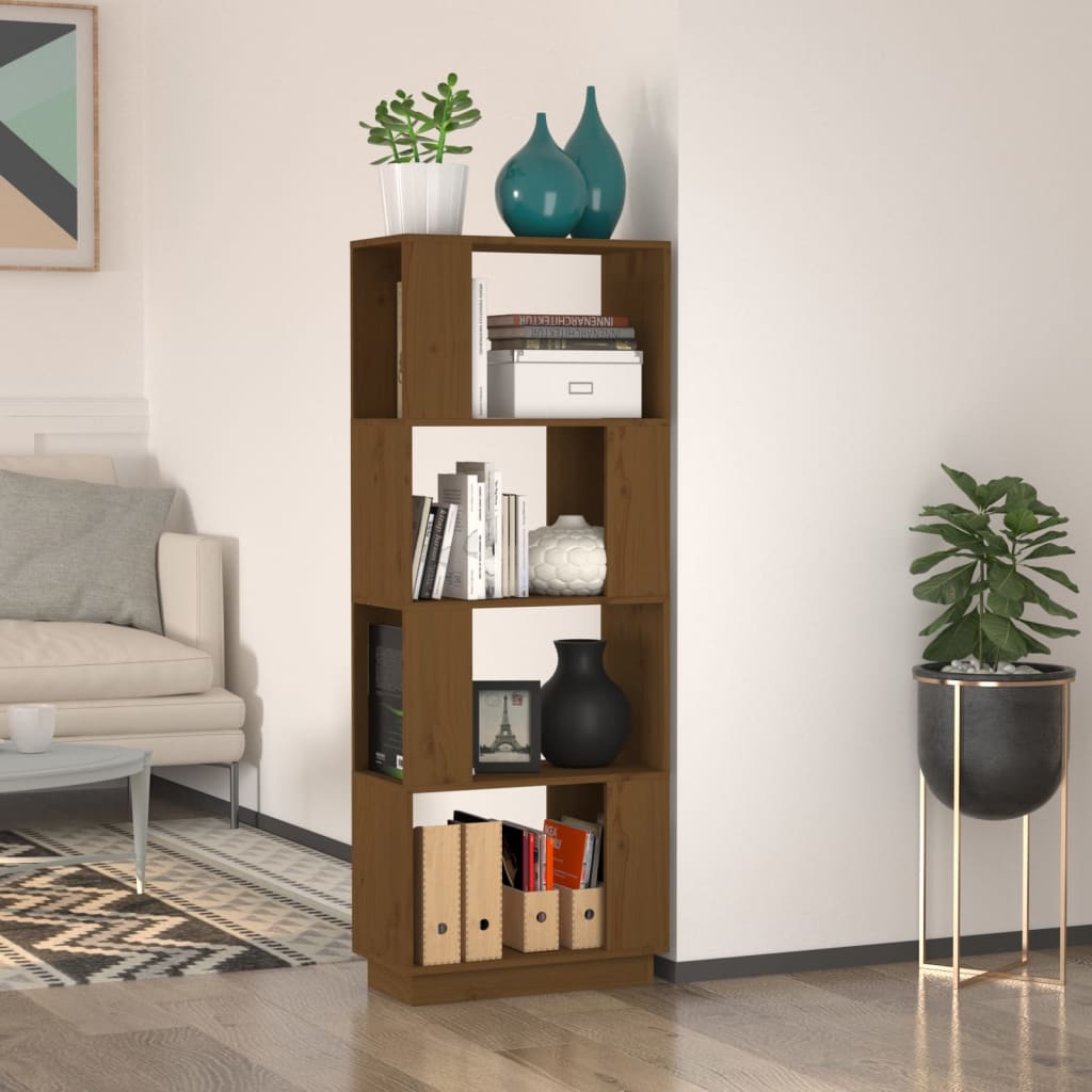 Bibliothèque/Séparateur de pièce Marron miel 51x25x132 cm Pin - XIOS
