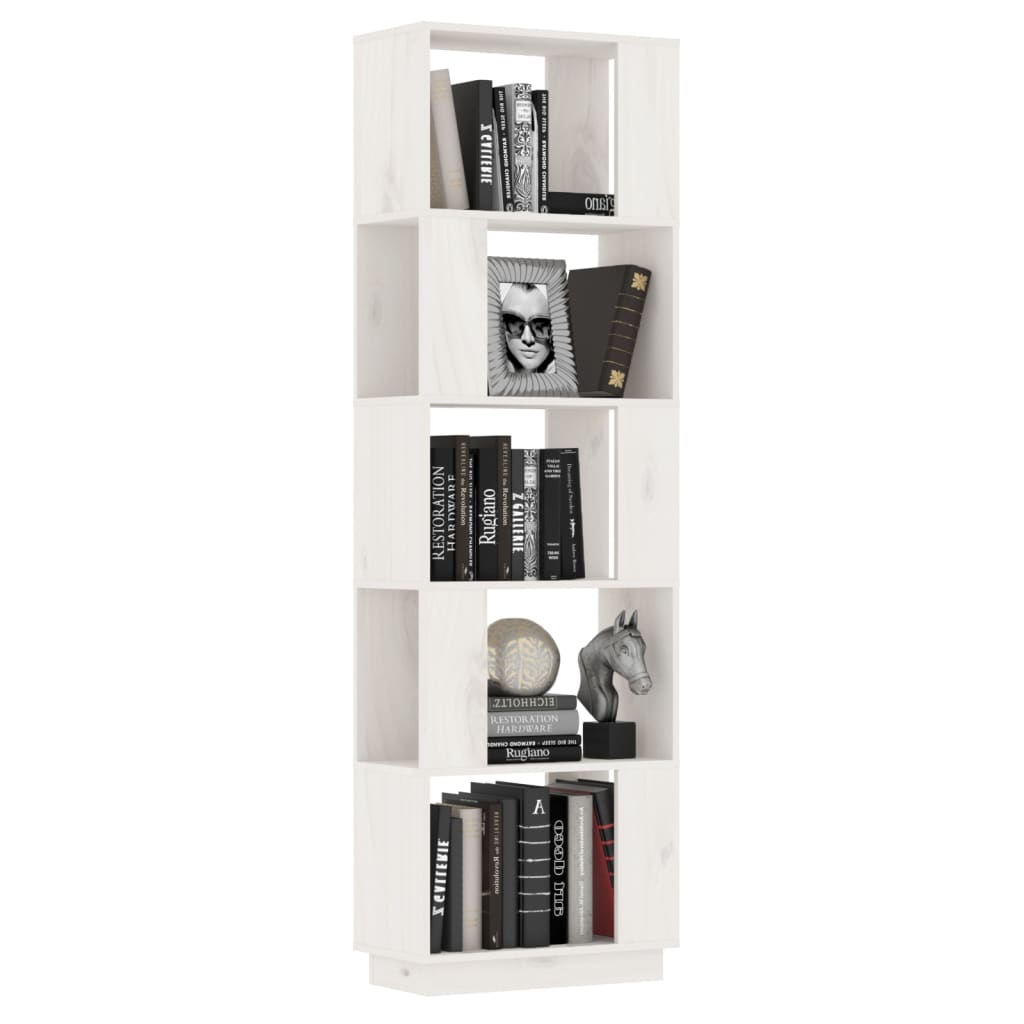 Bibliothèque/Séparateur de pièce Blanc 51x25x163,5cm Pin solide - XIOS
