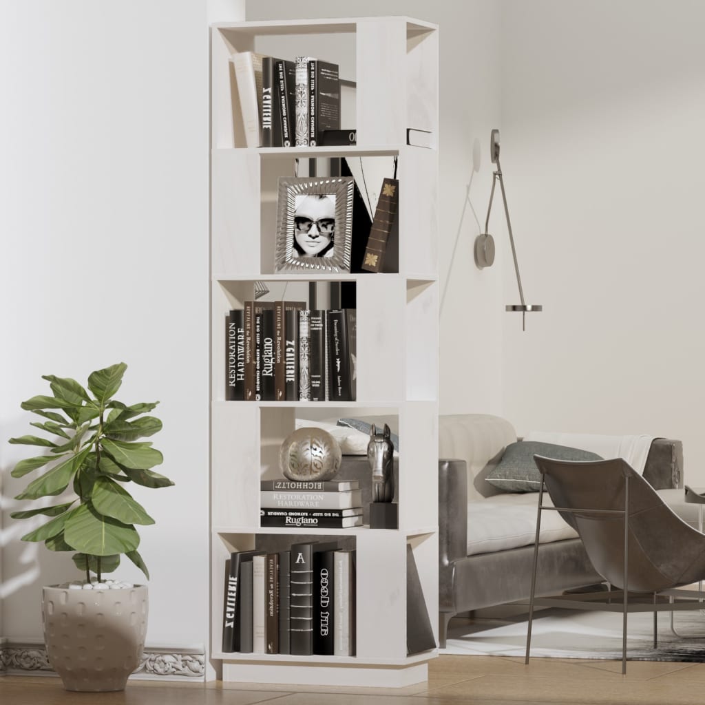Bibliothèque/Séparateur de pièce Blanc 51x25x163,5cm Pin solide - XIOS