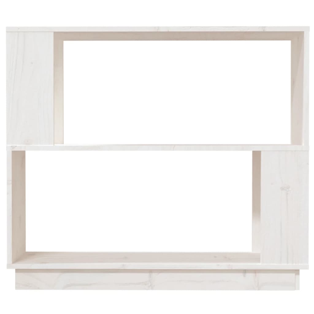 Bibliothèque/Séparateur de pièce Blanc 80x25x70 cm Pin solide - XIOS