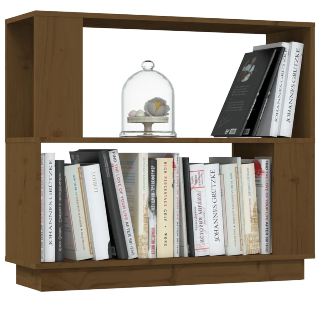 Bibliothèque/Cloison Marron miel 80x25x70 cm Bois massif - XIOS