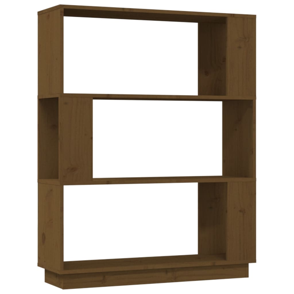 Bibliothèque/Cloison Marron miel 80x25x101 cm Bois massif - XIOS