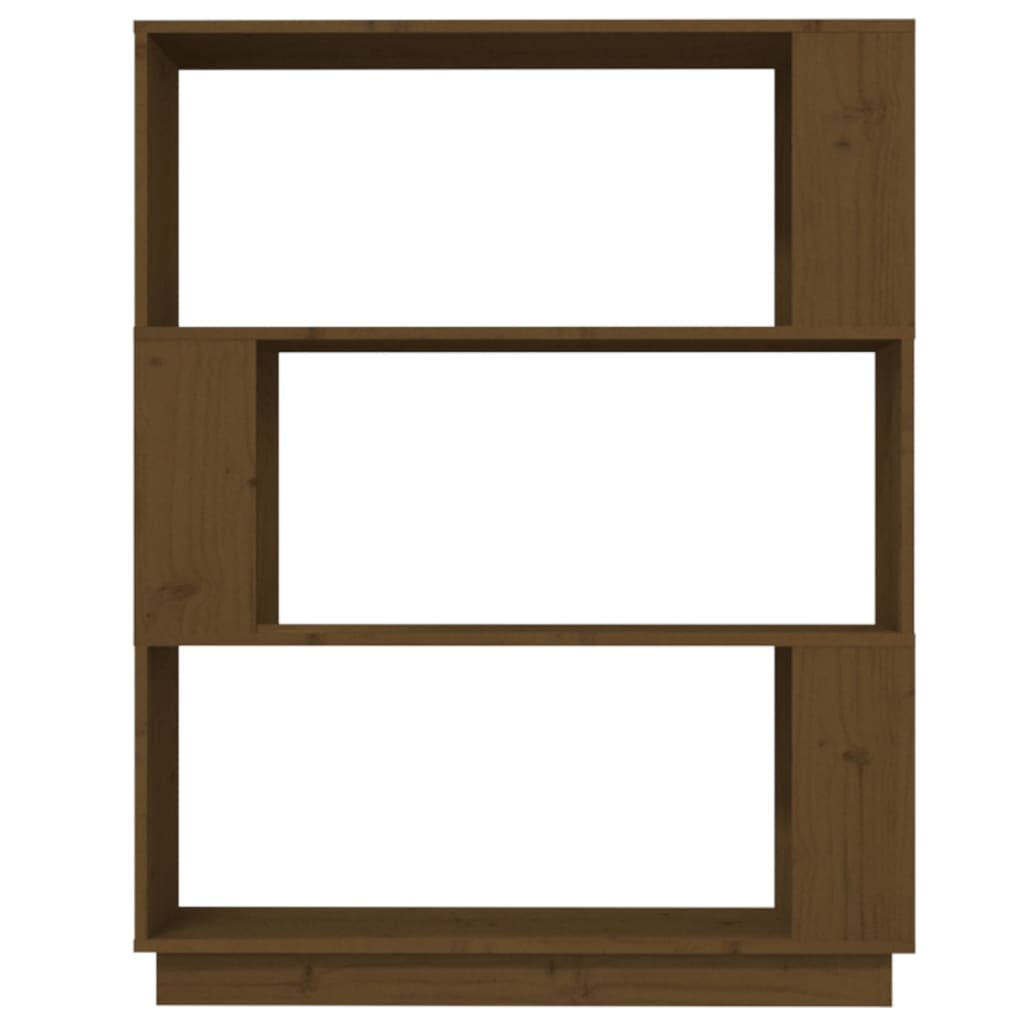 Bibliothèque/Cloison Marron miel 80x25x101 cm Bois massif - XIOS
