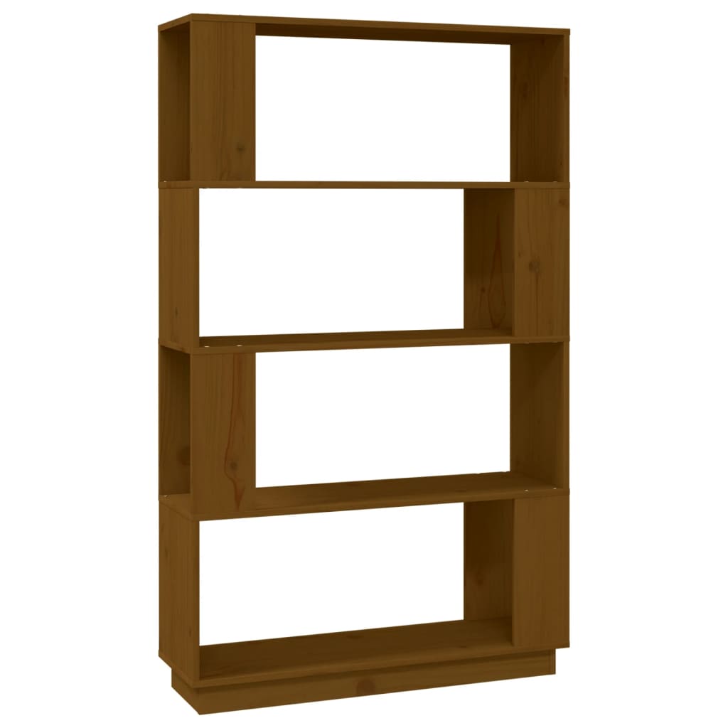 Bibliothèque/Cloison Marron miel 80x25x132 cm Bois massif - XIOS