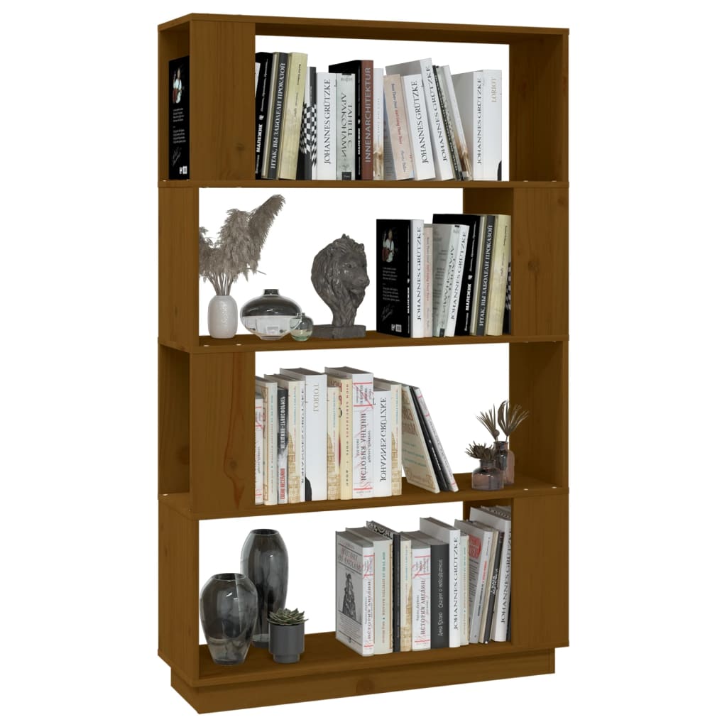 Bibliothèque/Cloison Marron miel 80x25x132 cm Bois massif - XIOS