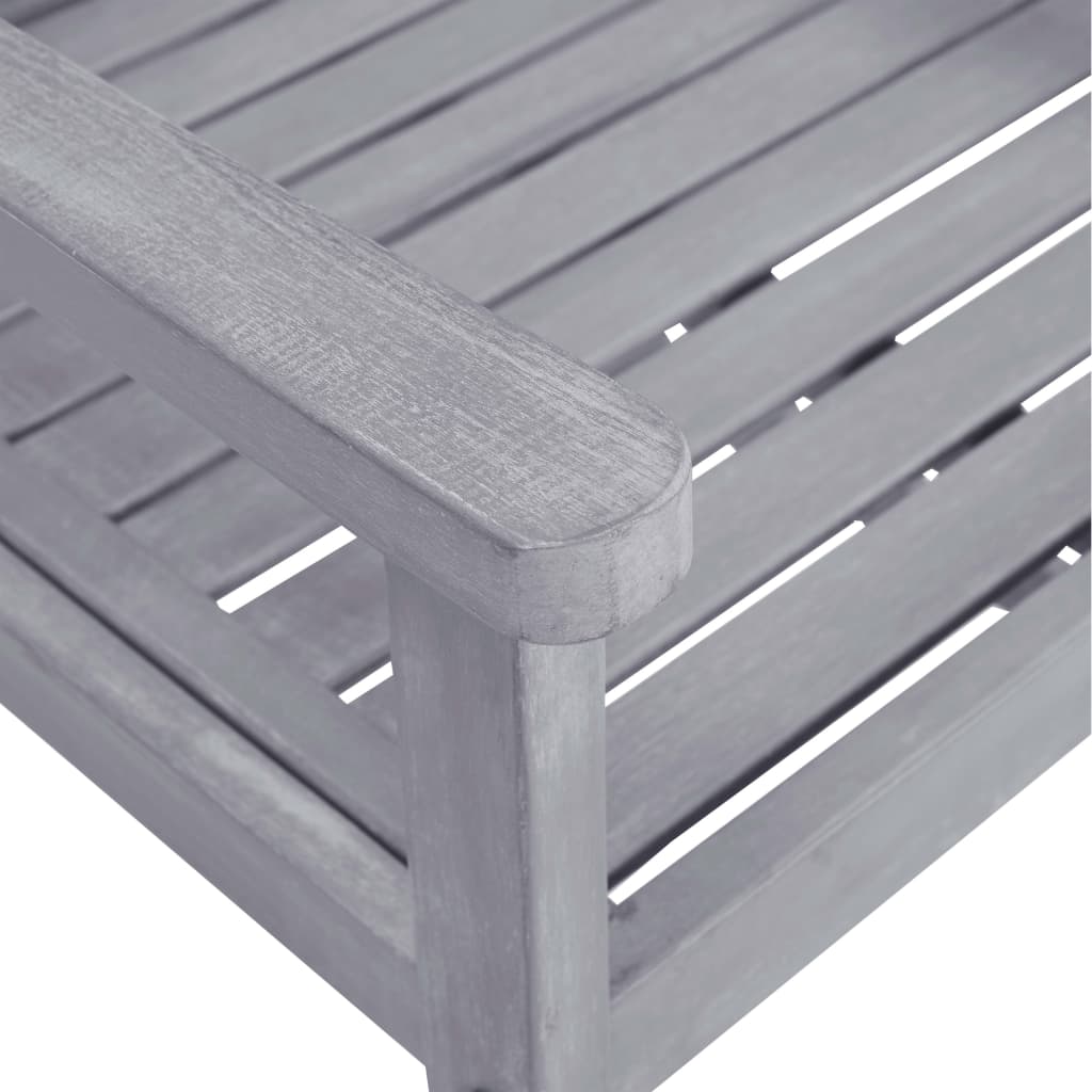 Ensemble à manger de jardin 9 pcs Bois d'acacia Gris