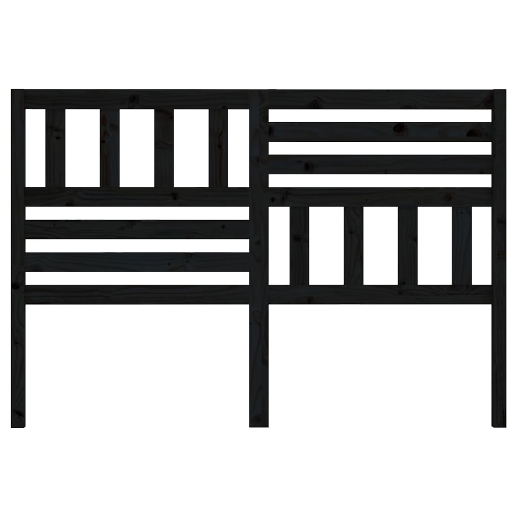 Tête de lit Noir 126x4x100 cm Bois massif de pin - XIOS