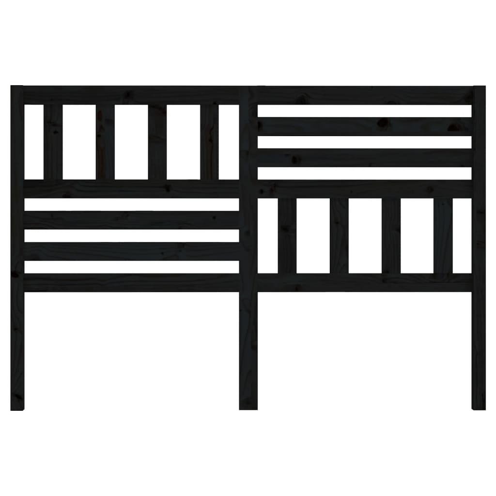 Tête de lit Noir 146x4x100 cm Bois massif de pin - XIOS