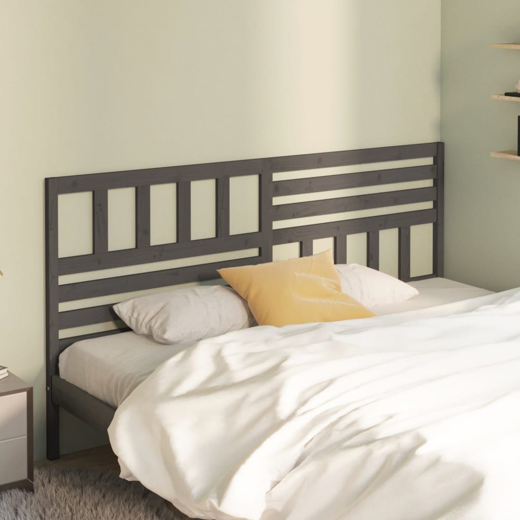 Tête de lit Gris 186x4x100 cm Bois massif de pin - XIOS