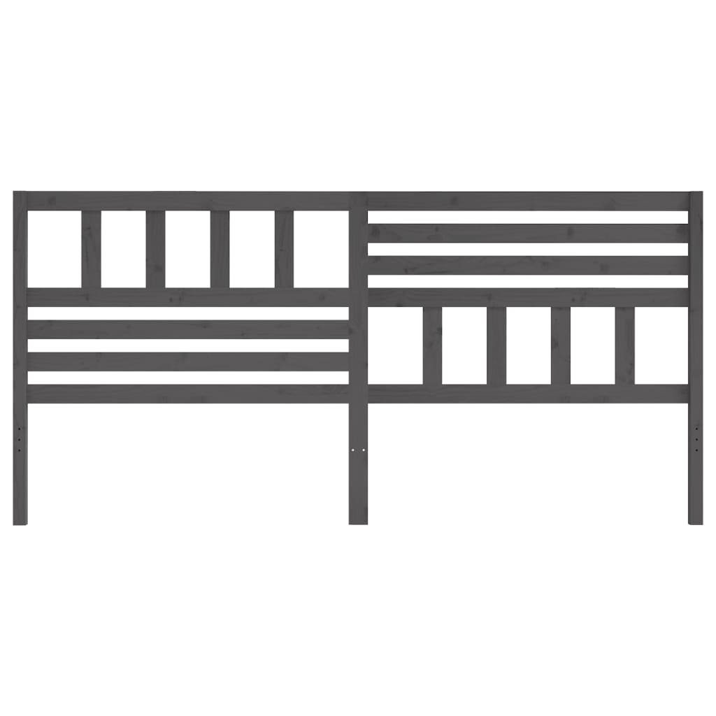 Tête de lit Gris 206x4x100 cm Bois massif de pin - XIOS