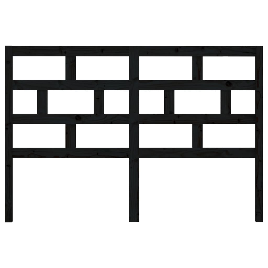 Tête de lit Noir 126x4x100 cm Bois massif de pin - XIOS