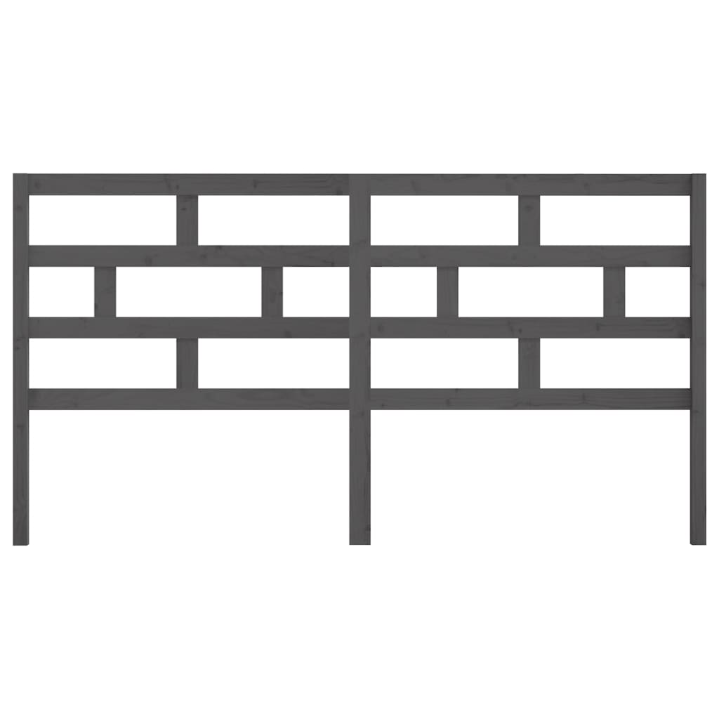 Tête de lit Gris 206x4x100 cm Bois massif de pin - XIOS