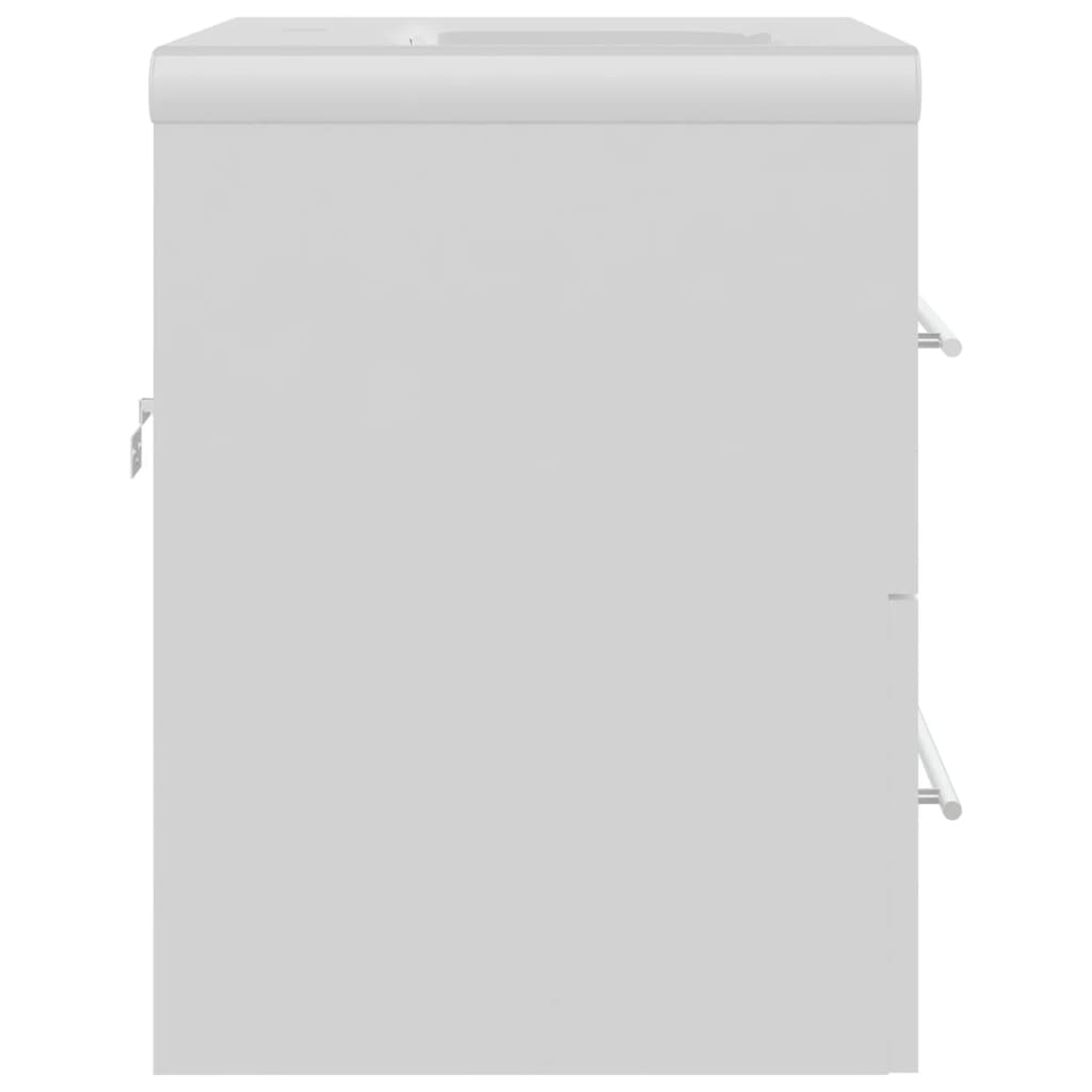 Armoire d'évier avec lavabo intégré Blanc Aggloméré - XIOS