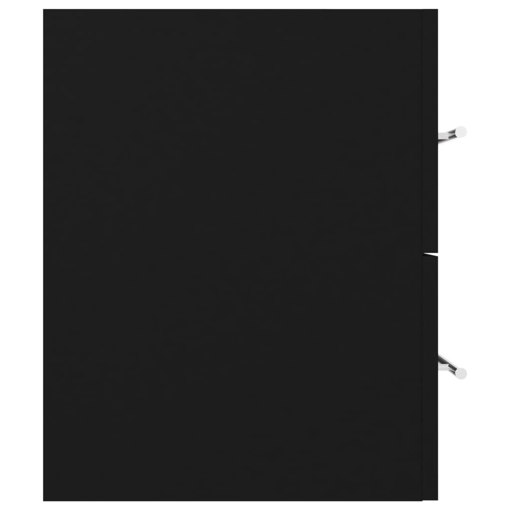 Armoire d'évier avec lavabo intégré Noir Aggloméré - XIOS